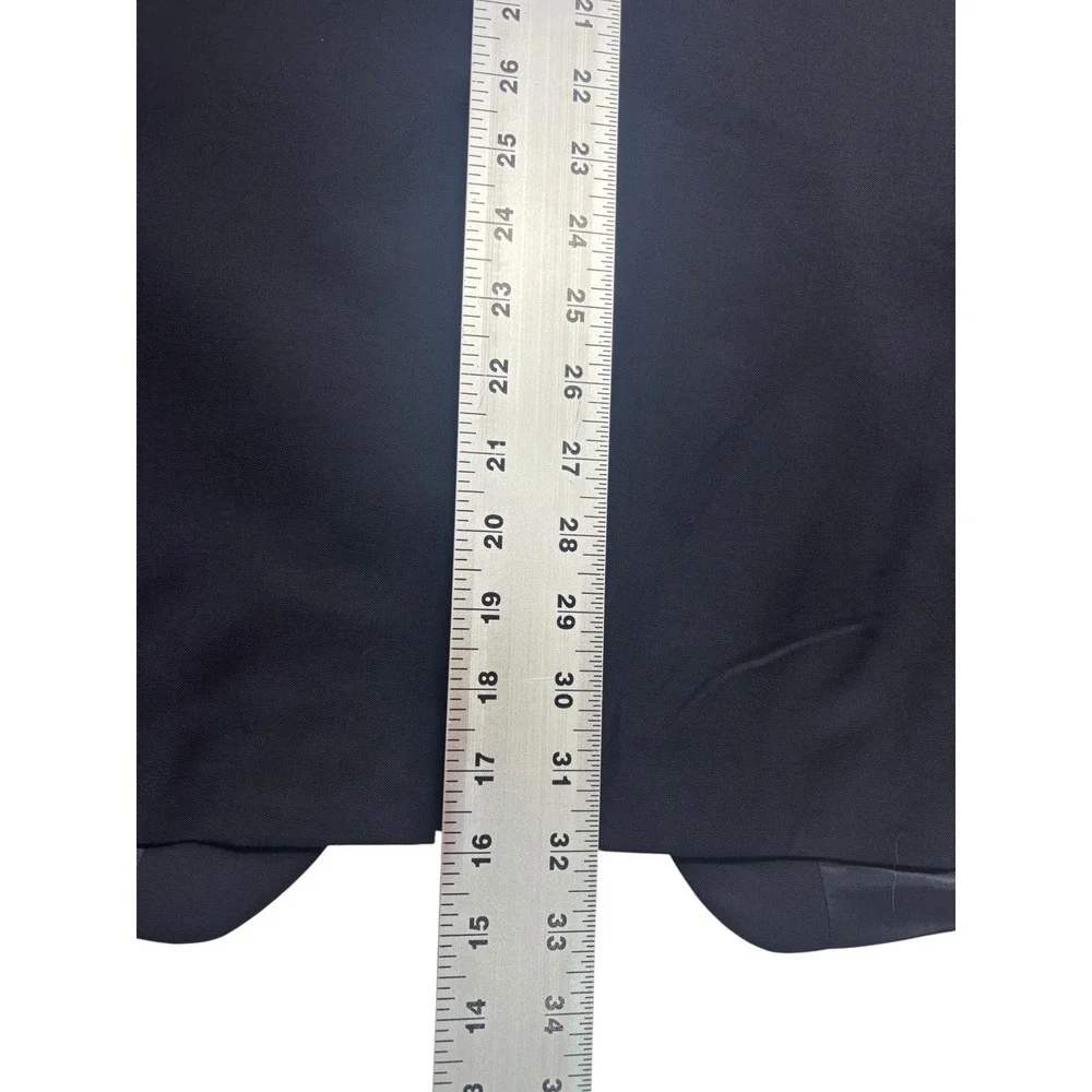 Chaps 46R Navy Blue Gold Buttons Blazer Jacket Sport Coat 100% Wool Mens Classic